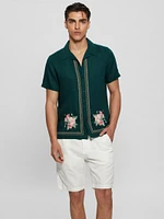 Eco Embroidered Island Linen Shirt