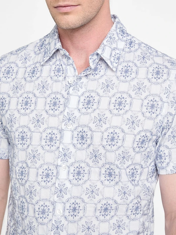 Mosaic Embroidered Shirt