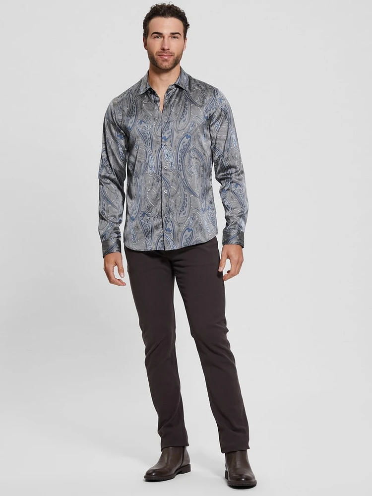 Eco Satin Paisley Shirt