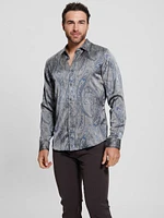 Eco Satin Paisley Shirt