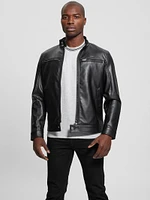 Faux-Leather Biker Jacket