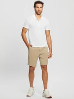 Gauze Half-Zip Polo