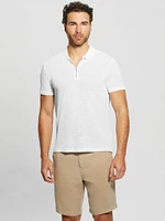 Gauze Half-Zip Polo