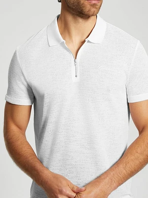Gauze Half-Zip Polo