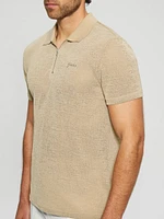 Gauze Half-Zip Polo