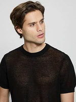 Eco Mesh Lenny Crewneck Tee