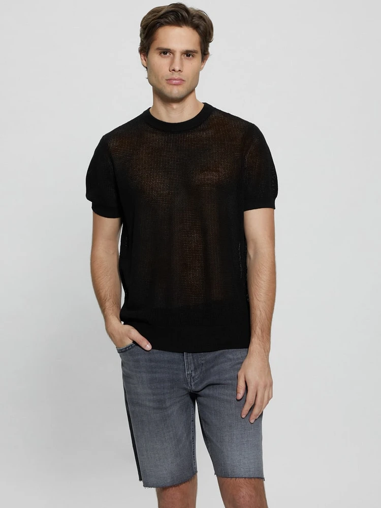 Eco Mesh Lenny Crewneck Tee