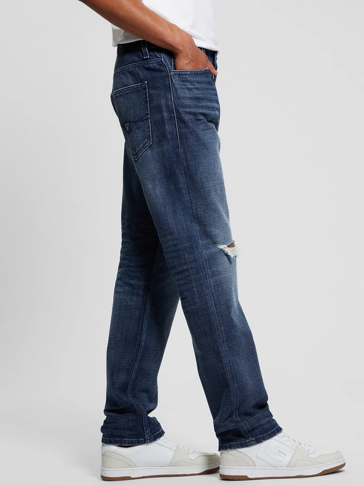 Eco Mateo Distressed Straight Jeans