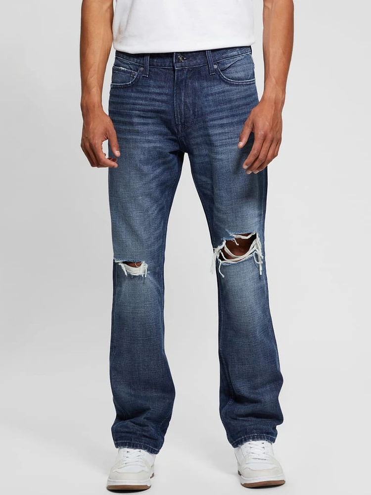 Eco Mateo Distressed Straight Jeans