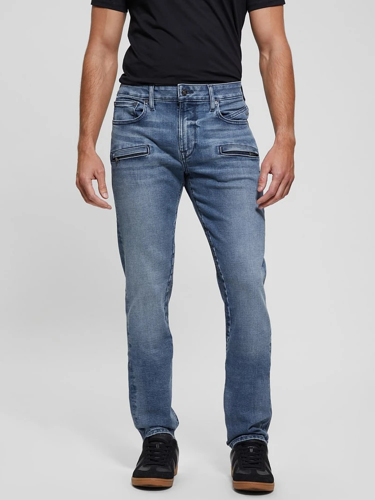 Eco Finnley Zippered Tapered Jeans