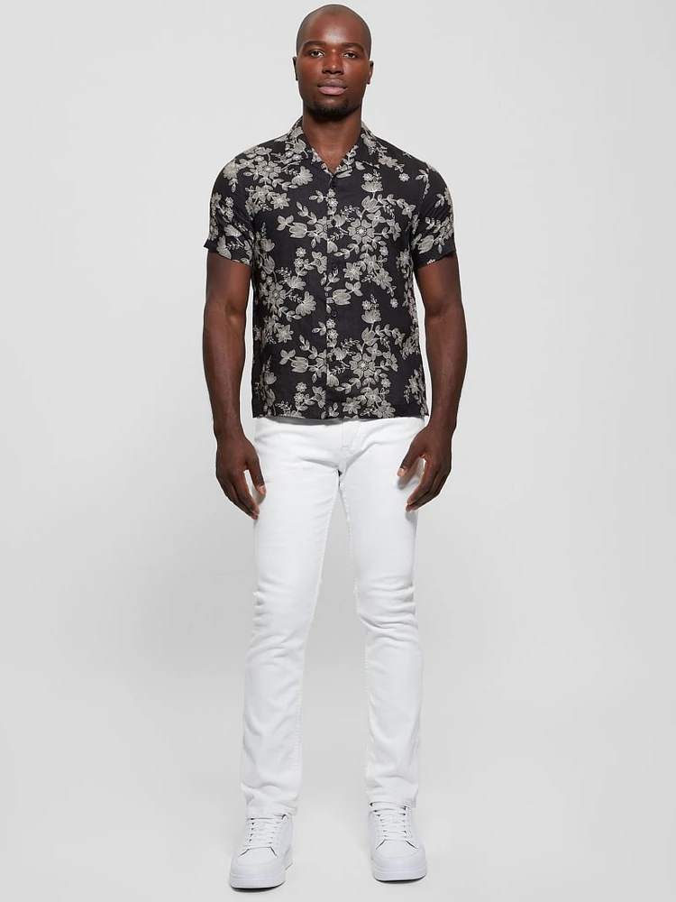 Eco Linen Freehand Floral Shirt