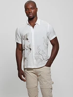 Eco Rayon Rising Cranes Shirt