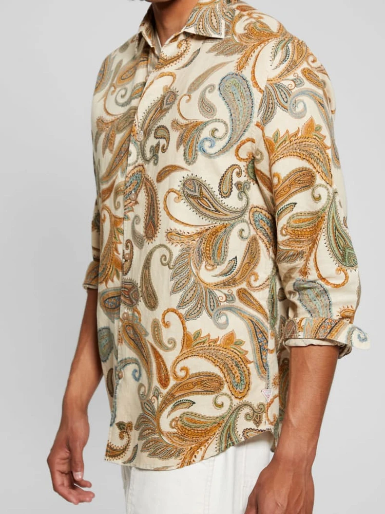 Eco Linen Paisley Shirt