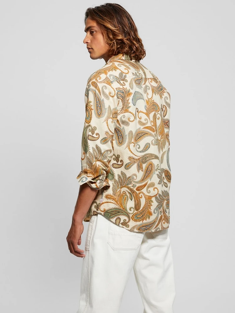 Eco Linen Paisley Shirt