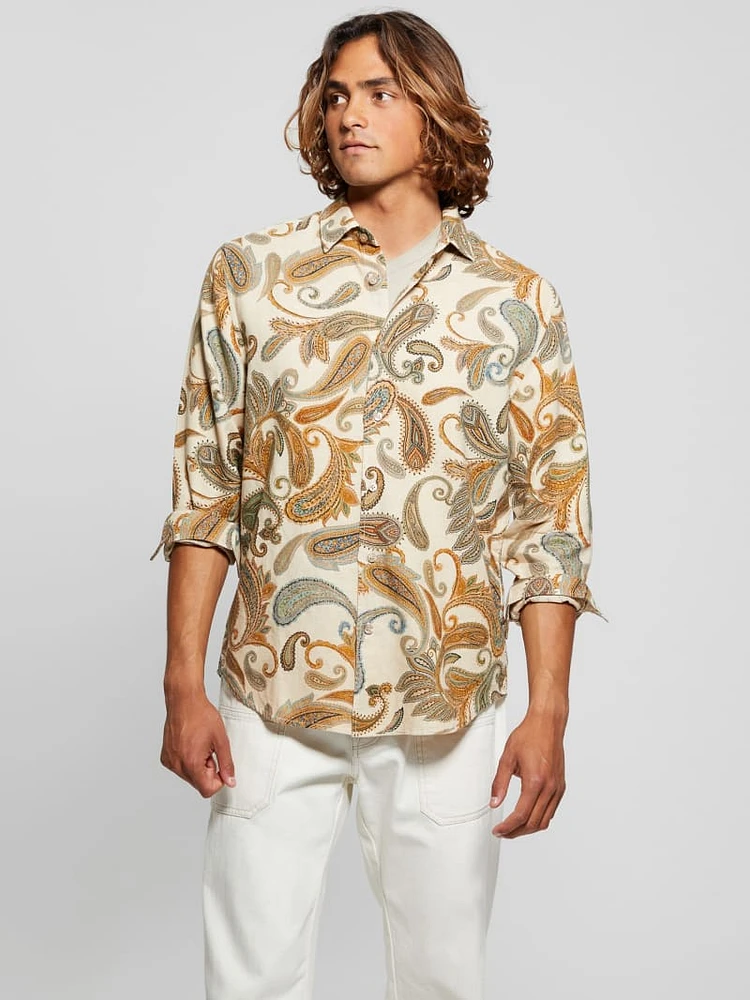 Eco Linen Paisley Shirt