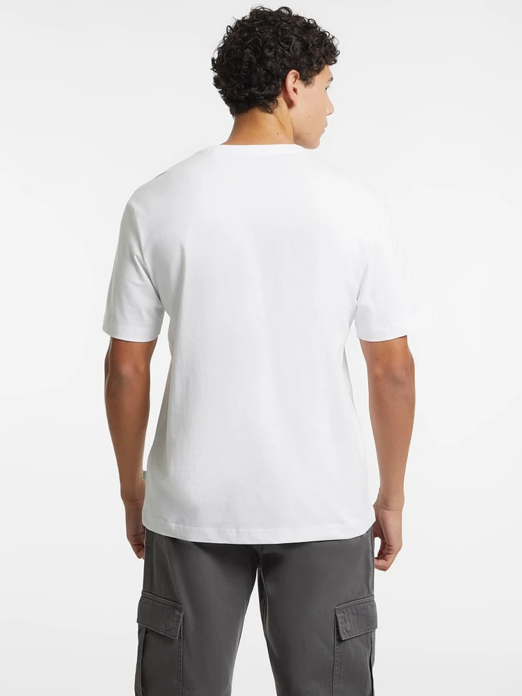 Mixed Chest Logo Tee