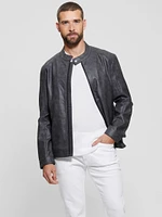 Faux-Leather Moto Jacket