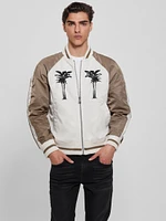 Ace Satin Palms Flight Jacket