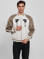 Ace Satin Palms Flight Jacket