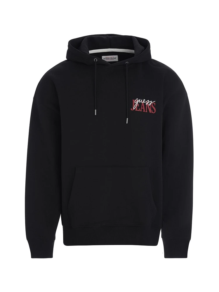 Mixed Chest Logo Hoodie