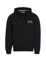 Mixed Chest Logo Hoodie