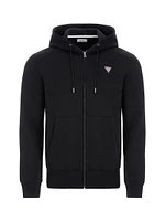 Slim Mini Patch Zip-Up Hoodie