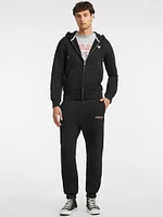 Slim Mini Patch Zip-Up Hoodie