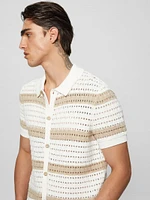 Eco Joshua Striped Crochet Shirt