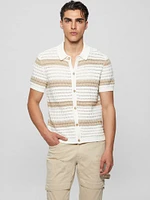 Eco Joshua Striped Crochet Shirt