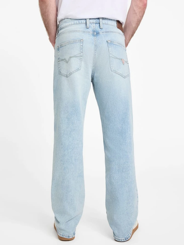 Eco Mason Distressed Straight Jeans