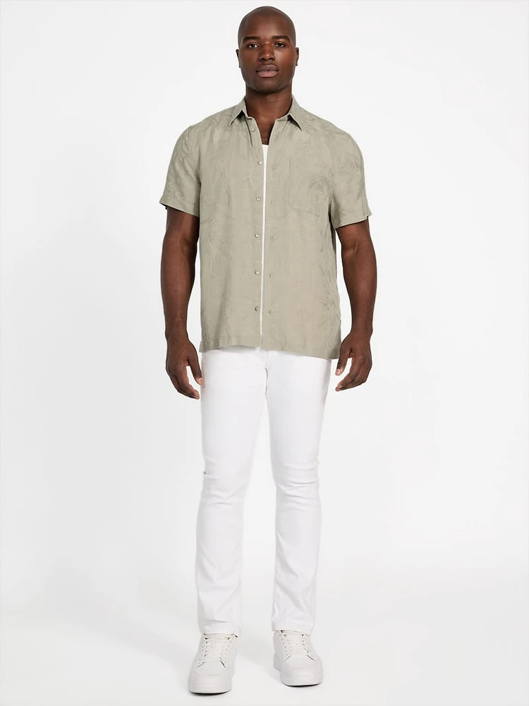 Eco Jacquard Foliage Pocket Shirt