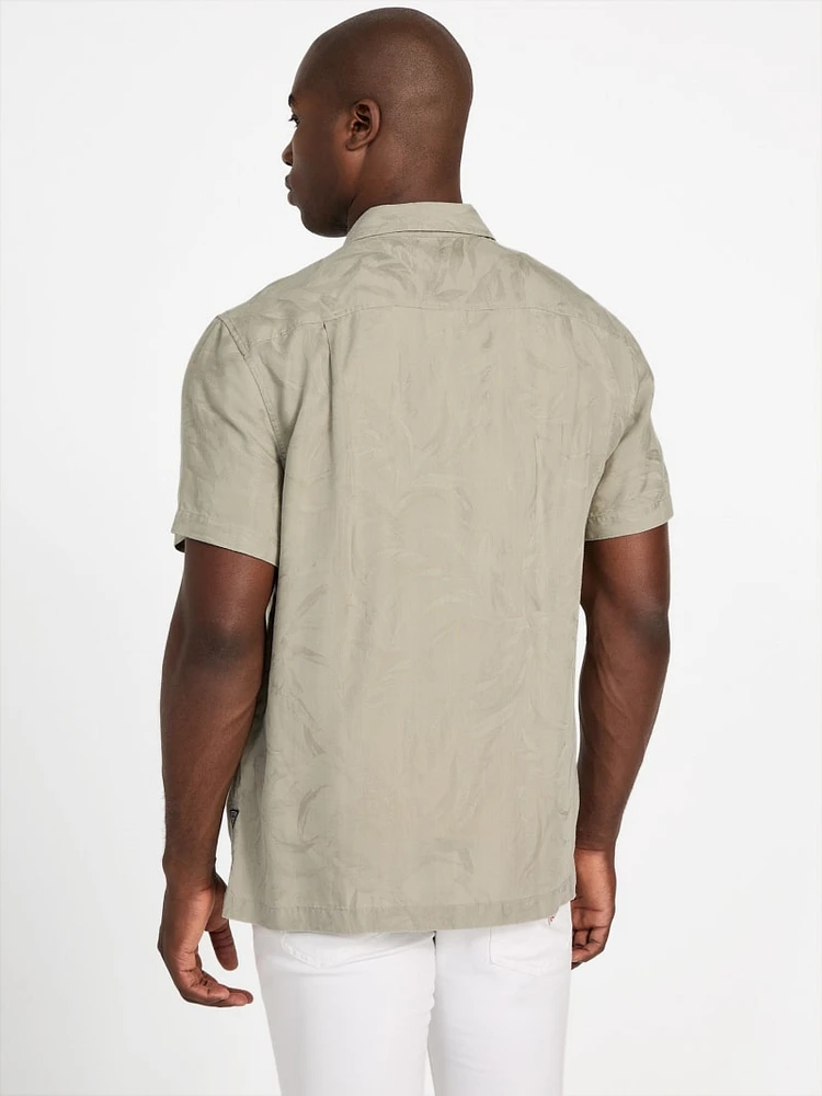 Eco Jacquard Foliage Pocket Shirt