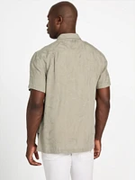 Eco Jacquard Foliage Pocket Shirt