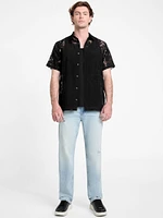 Floral Devore Burnout Shirt