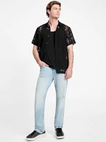 Floral Devore Burnout Shirt