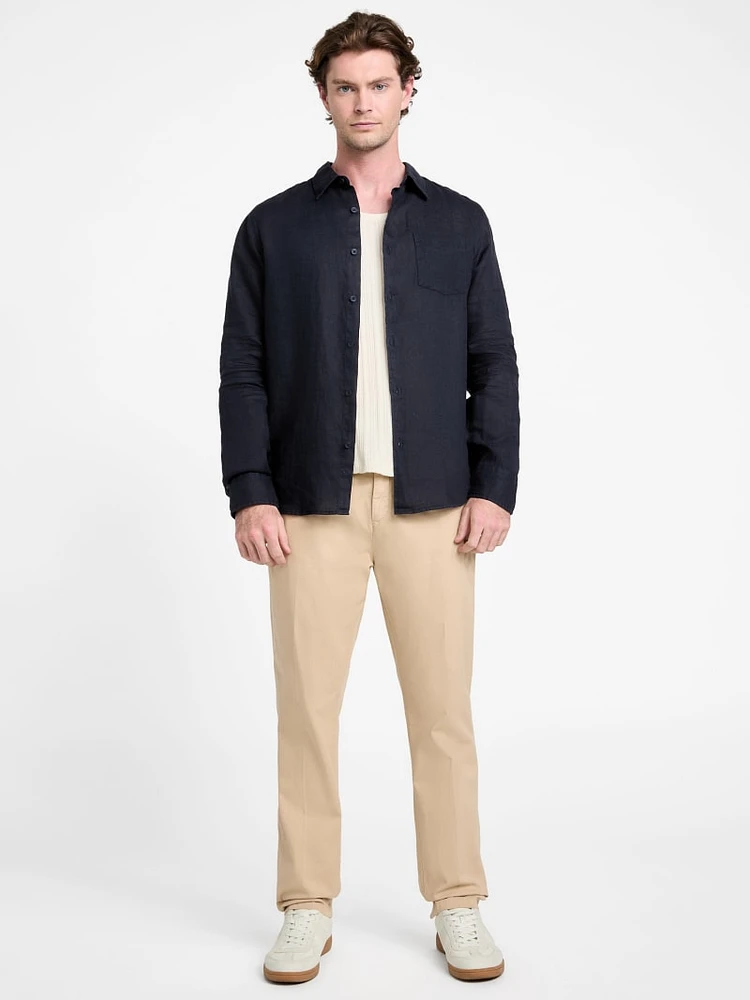 Eco Napa Linen-Blend Shirt