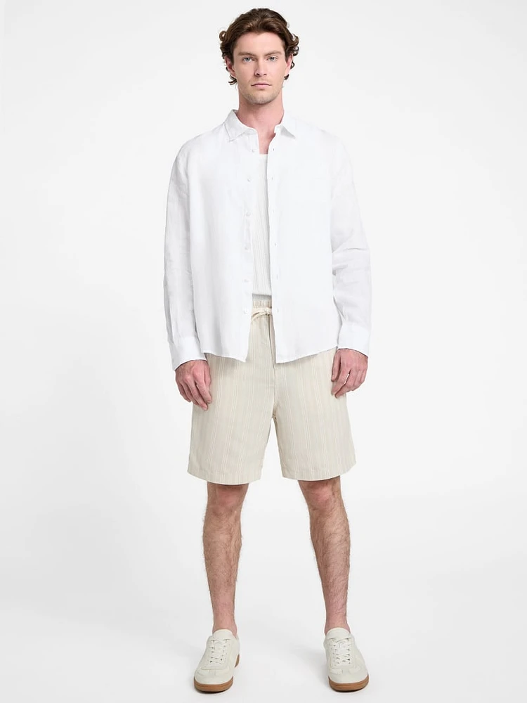Eco Napa Linen-Blend Shirt