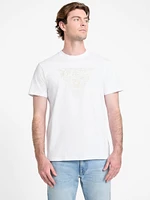Eco Flower Embroidered Logo Tee