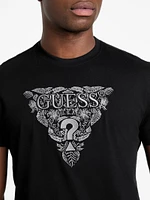 Eco Flower Embroidered Logo Tee