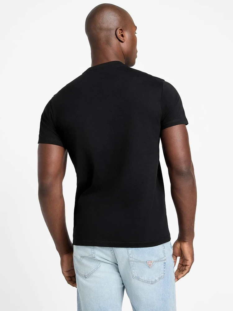 Eco Flower Embroidered Logo Tee