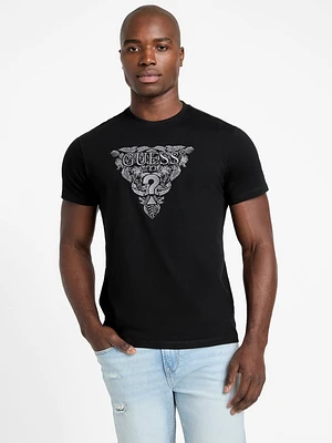 Eco Flower Embroidered Logo Tee