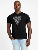 Eco Flower Embroidered Logo Tee