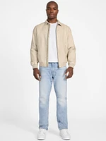 Faux-Leather Aviator Jacket