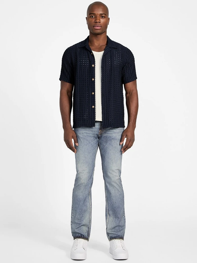 Rodeo Printed Denim Straight Jeans