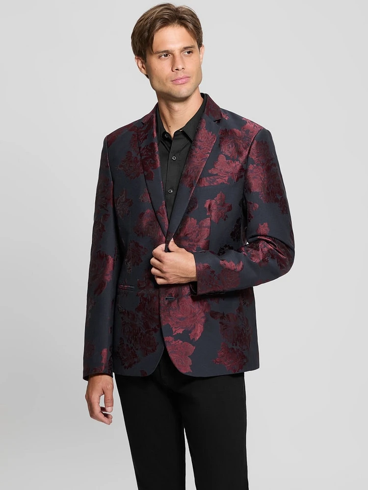 Jacquard Floral Blazer