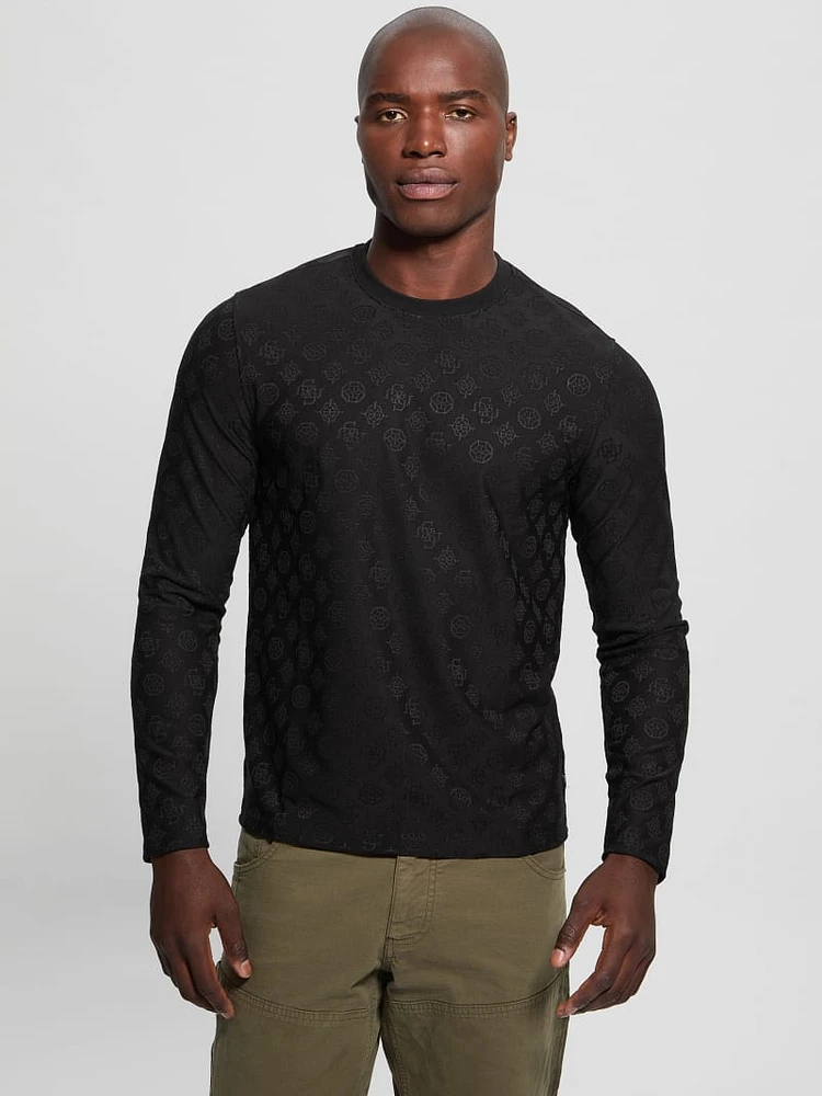 Eco Peony Jacquard Crewneck