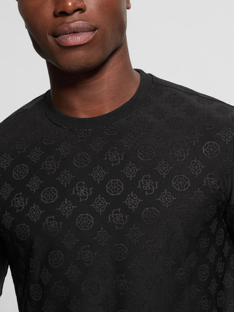 Eco Peony Jacquard Crewneck