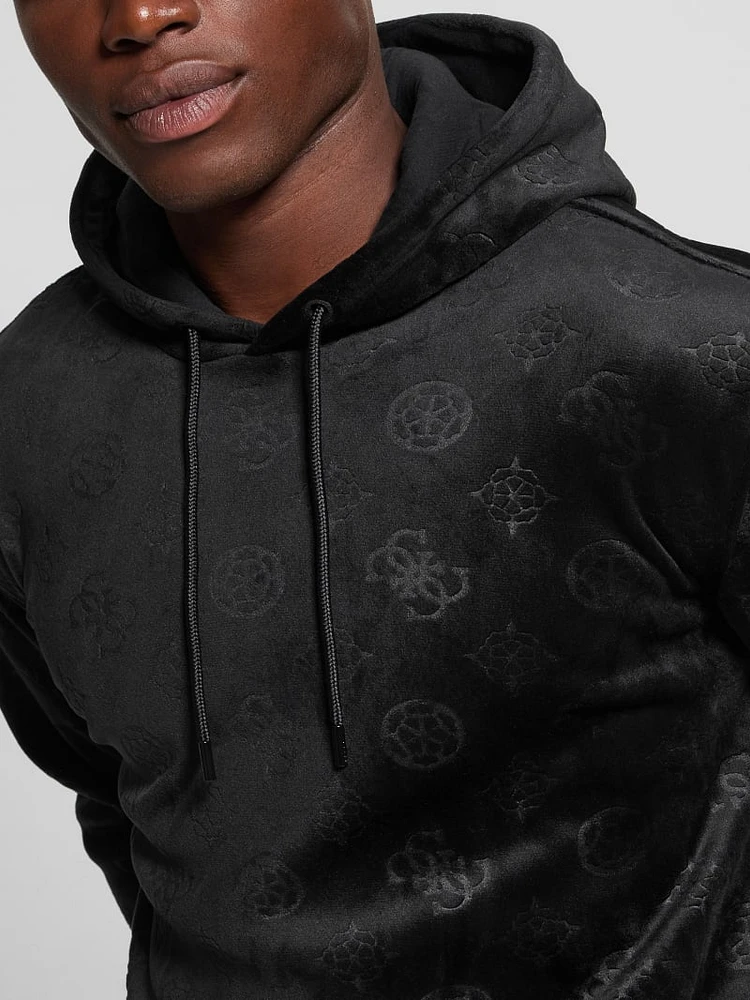 Embossed Velvet Hoodie