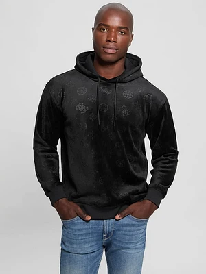 Embossed Velvet Hoodie