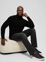 Eco Ezra Turtleneck Cable-Knit Sweater